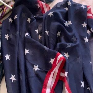 Infinity red white and blue scarf